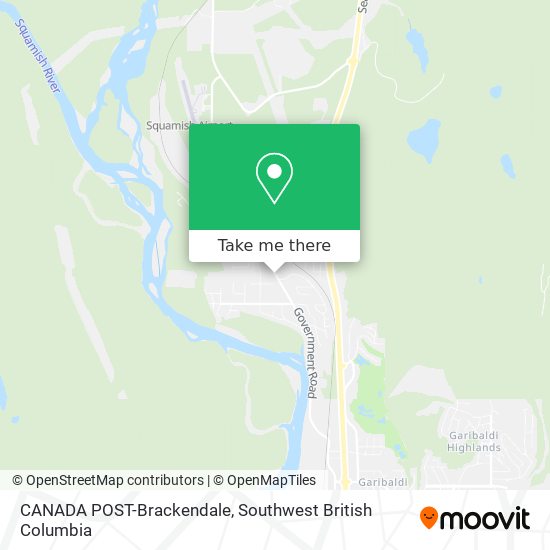 CANADA POST-Brackendale map
