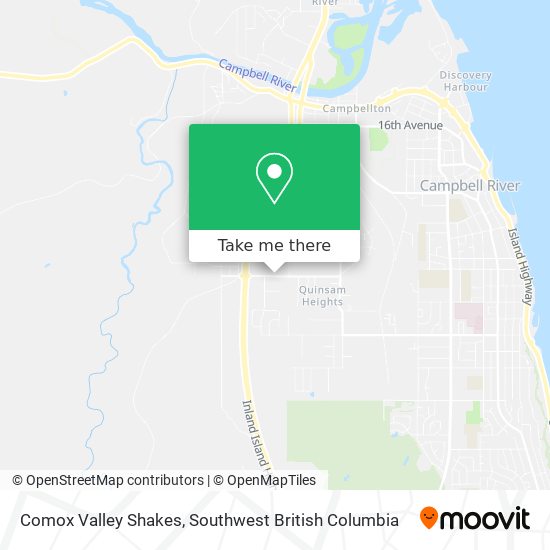 Comox Valley Shakes map