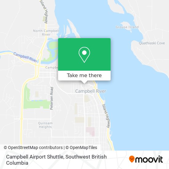 Campbell Airport Shuttle map
