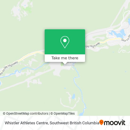 Whistler Athletes Centre map