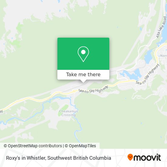 Roxy's in Whistler map