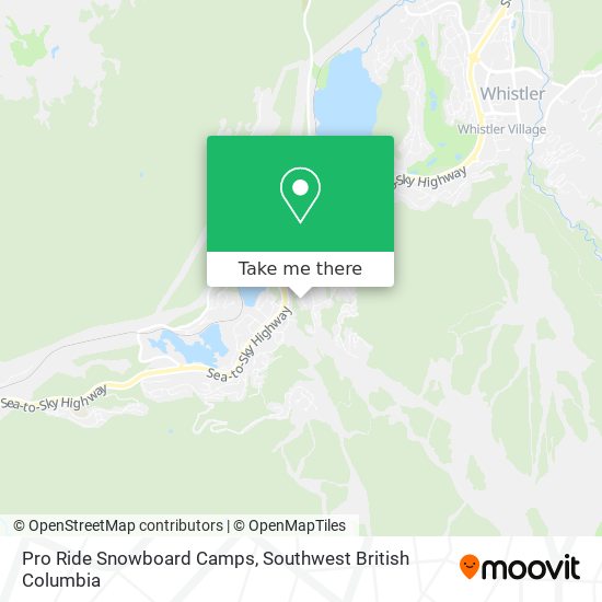 Pro Ride Snowboard Camps map
