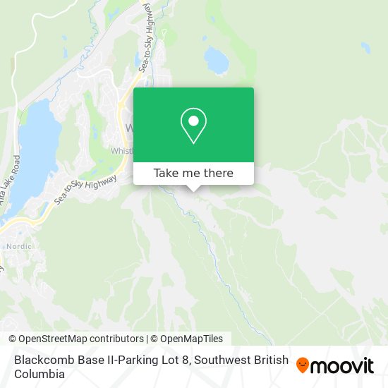 Blackcomb Base II-Parking Lot 8 map