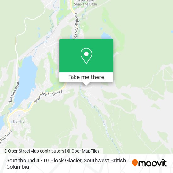 Southbound 4710 Block Glacier map