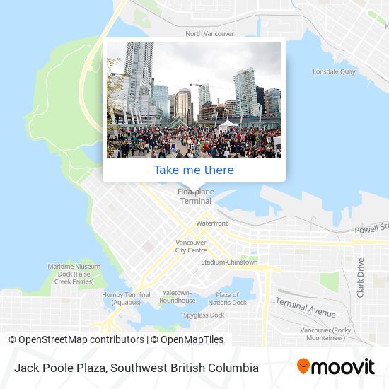Jack Poole Plaza map