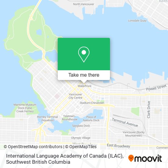 International Language Academy of Canada (ILAC) map