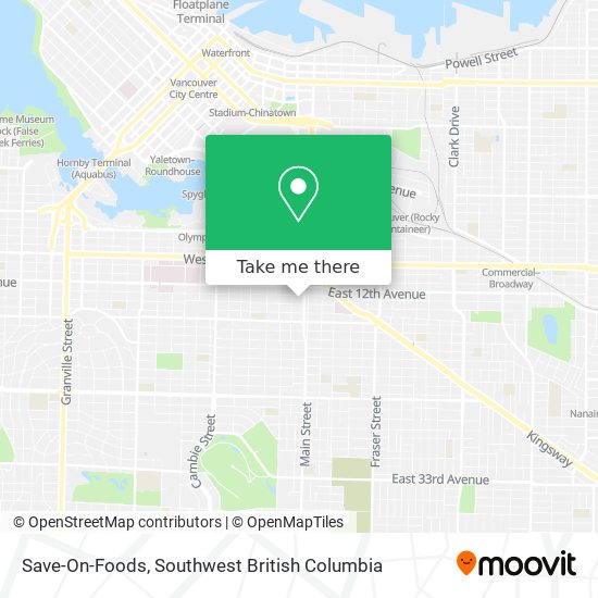 Save-On-Foods map