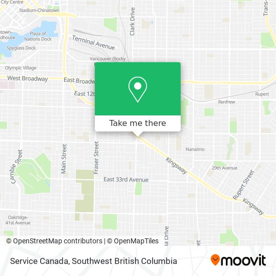 Service Canada map