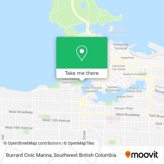 Burrard Civic Marina map