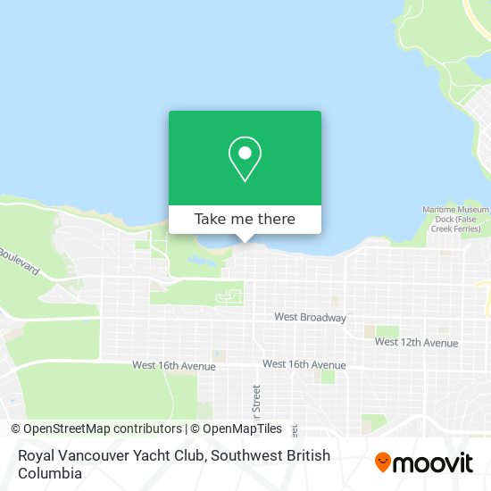 Royal Vancouver Yacht Club map