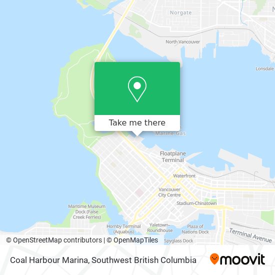 Coal Harbour Marina map