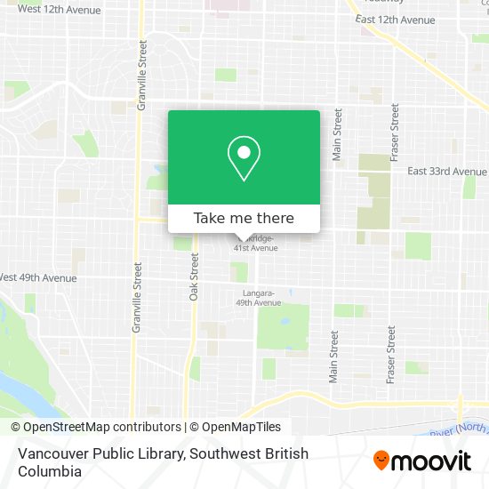 Vancouver Public Library map