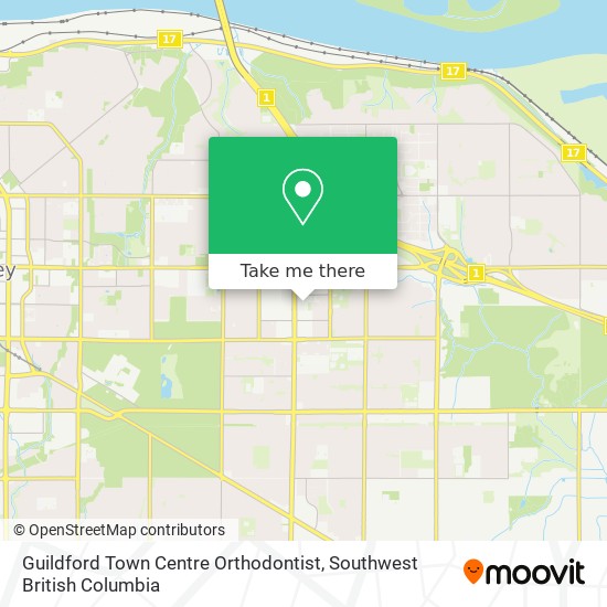 Guildford Town Centre Orthodontist map