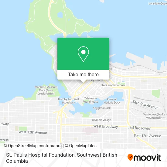 St. Paul's Hospital Foundation map