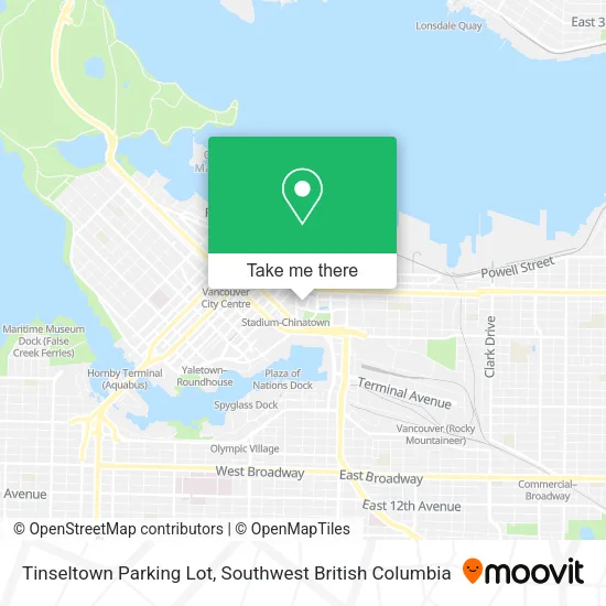 Tinseltown Parking Lot map