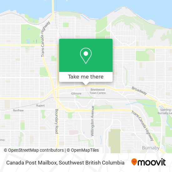 Canada Post Mailbox map