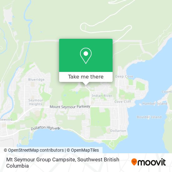 Mt Seymour Group Campsite map