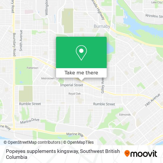 Popeyes supplements kingsway map