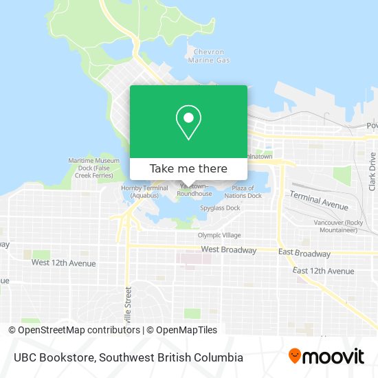 UBC Bookstore map