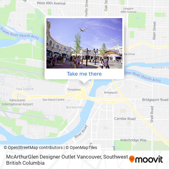 McArthurGlen Designer Outlet Vancouver map