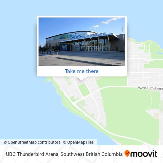 UBC Thunderbird Arena map