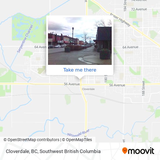 Cloverdale, BC map