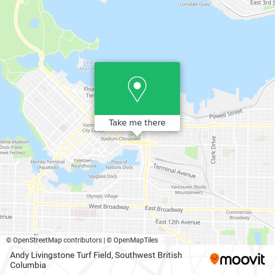 Andy Livingstone Turf Field map