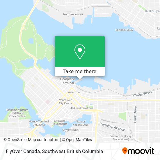 FlyOver Canada map
