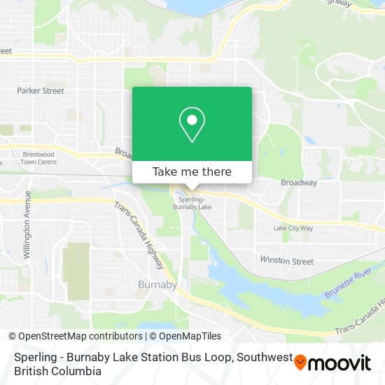 Sperling - Burnaby Lake Station Bus Loop map
