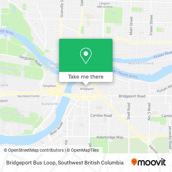 Bridgeport Bus Loop map
