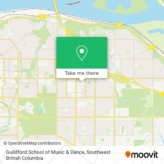 Guildford School of Music & Dance map