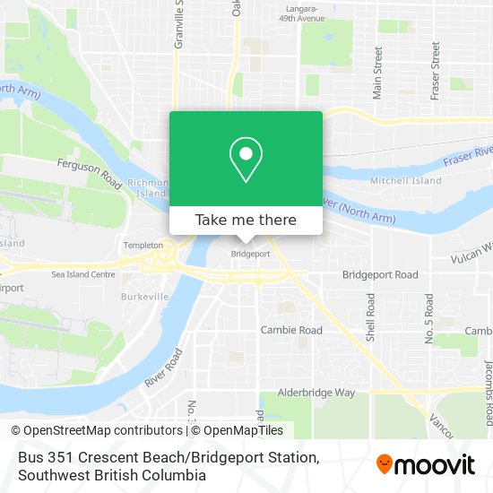 Bus 351 Crescent Beach / Bridgeport Station map