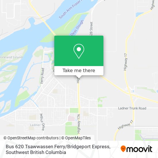 Bus 620 Tsawwassen Ferry / Bridgeport Express map