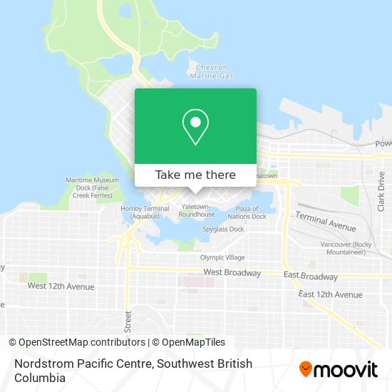 Nordstrom Pacific Centre map