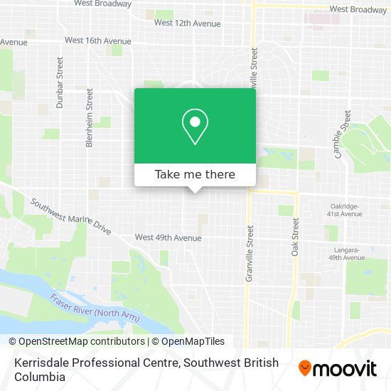 Kerrisdale Professional Centre map