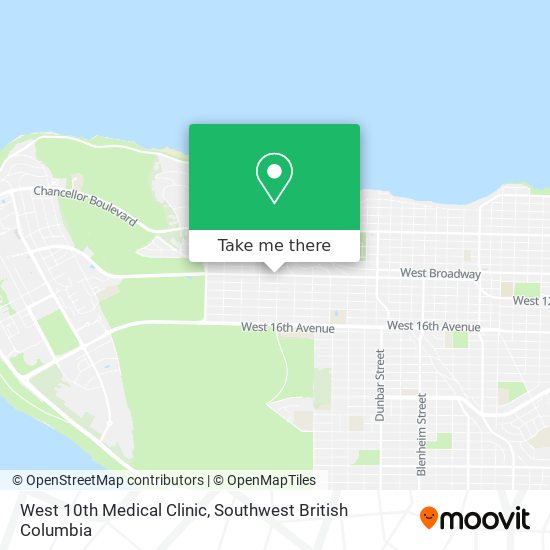 West 10th Medical Clinic map