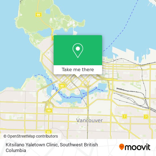 Kitsilano Yaletown Clinic map