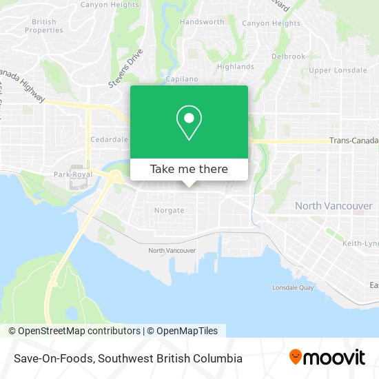 Save-On-Foods map