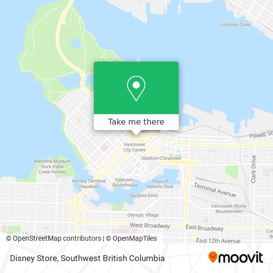 Disney Store map