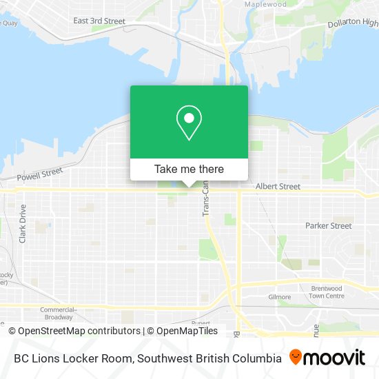 BC Lions Locker Room map
