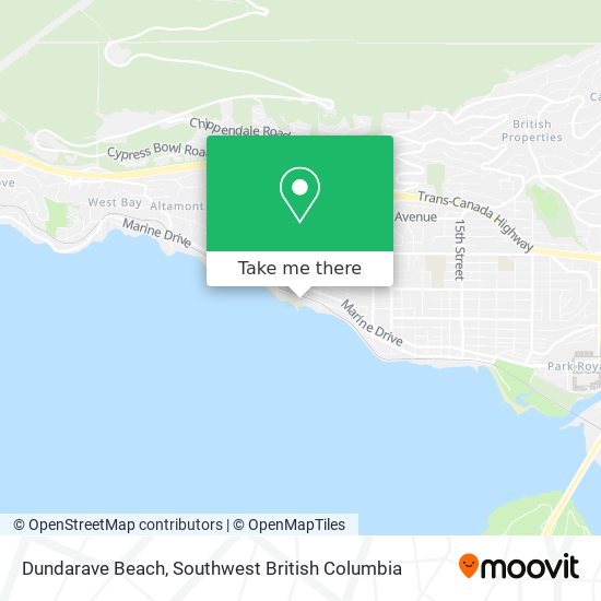 Dundarave Beach map