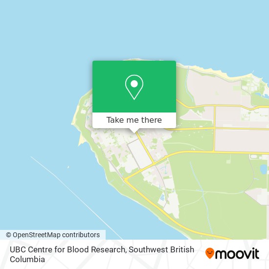 UBC Centre for Blood Research map