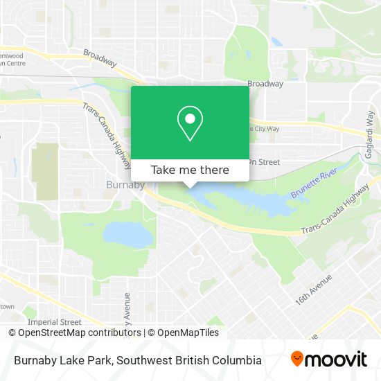 Burnaby Lake Park map