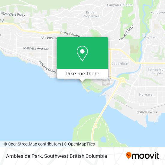 Ambleside Park map