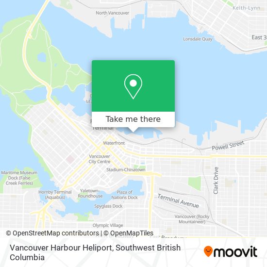 Vancouver Harbour Heliport map