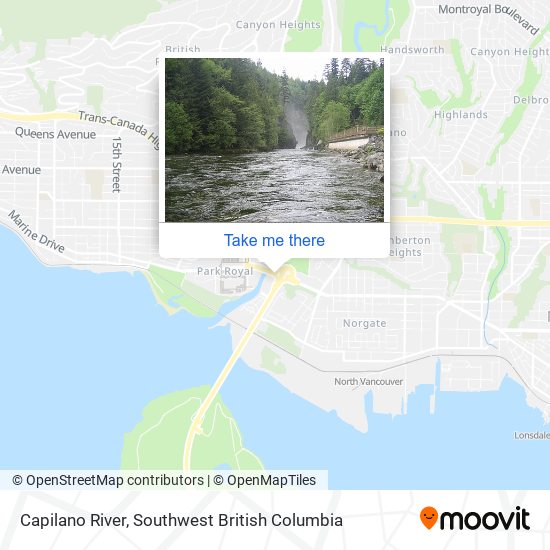 Capilano River map