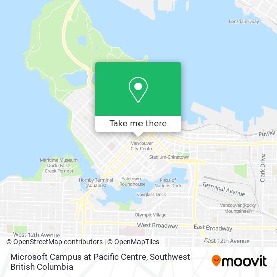 Microsoft Campus at Pacific Centre map