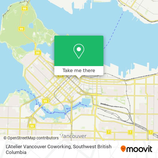 L'Atelier Vancouver Coworking map