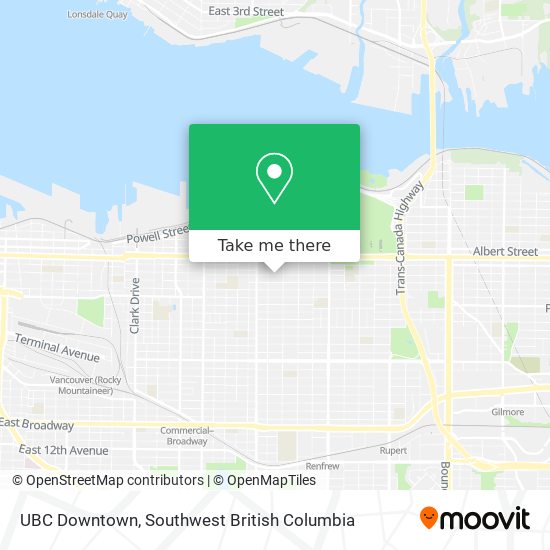 UBC Downtown map