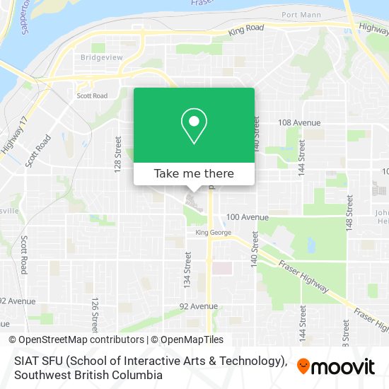SIAT SFU (School of Interactive Arts & Technology) map